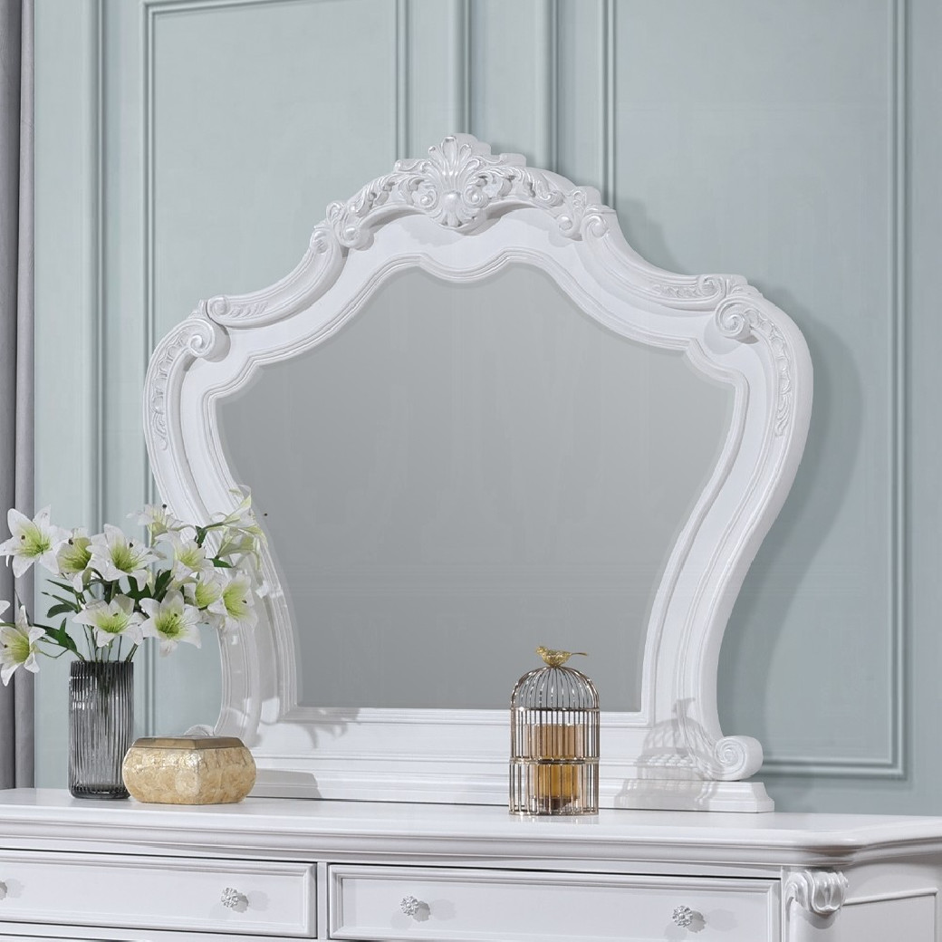 BD02254Q White Finish Bed Latisha Collection by Acme Furniture