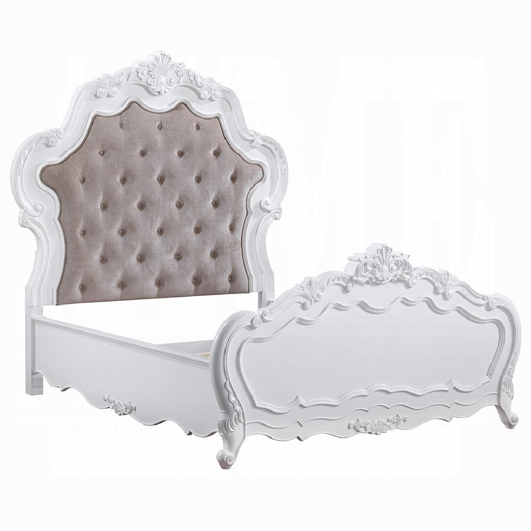 BD02254Q White Finish Bed Latisha Collection by Acme Furniture