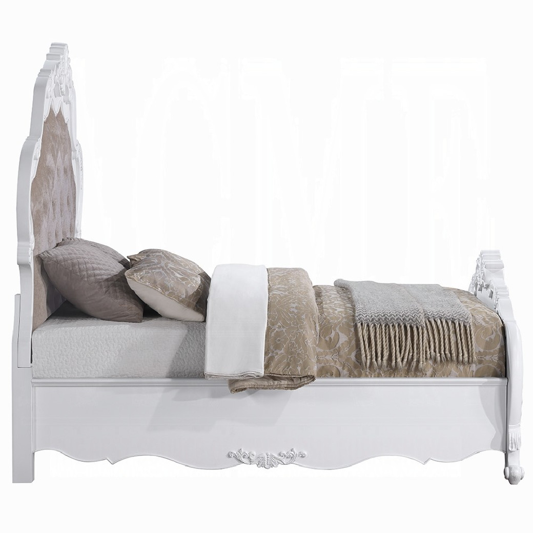BD02254Q White Finish Bed Latisha Collection by Acme Furniture