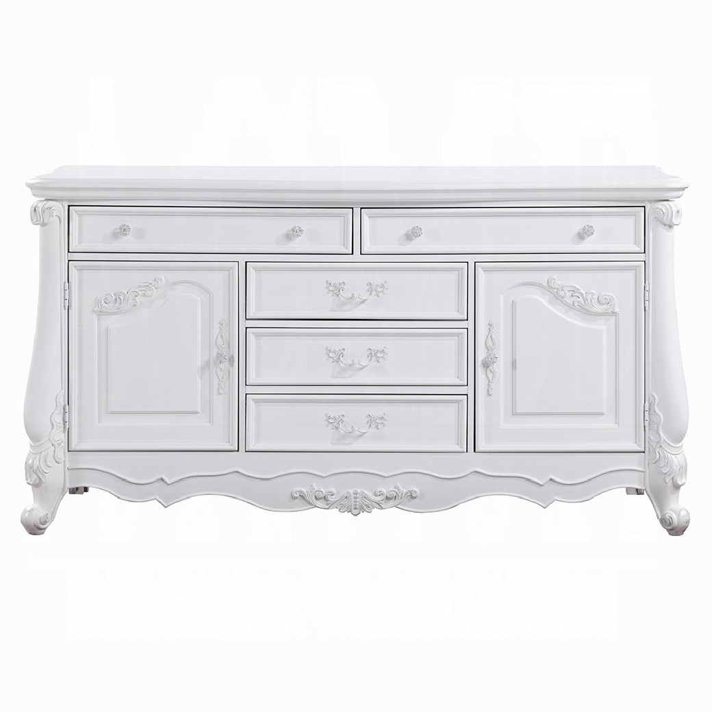 BD02254Q White Finish Bed Latisha Collection by Acme Furniture