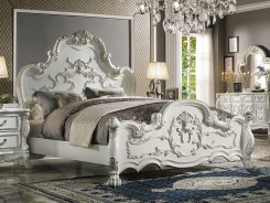 BD01708Q Queen Bed Bone White Finish Dresden Collection by Acme Furniture