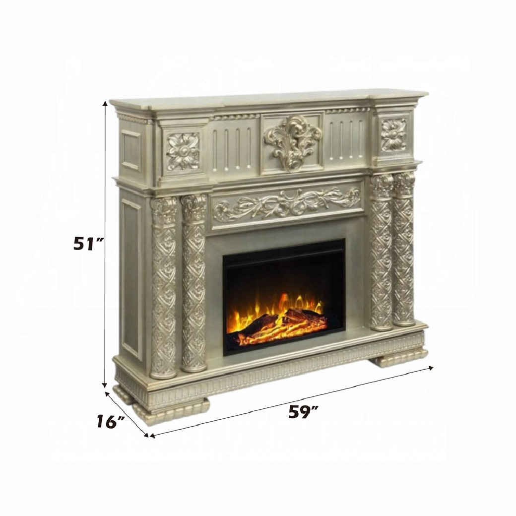 AC01311 Gold Patina Finish Fireplace Vendome II Collection By Acme Furniture