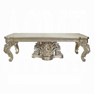 DN 01197 PU Champagne & Gold Finish Dining Room Victorian Style Danae Collection By Acme Furniture