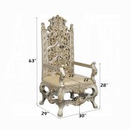 DN 01197 PU Champagne & Gold Finish Dining Room Victorian Style Danae Collection By Acme Furniture