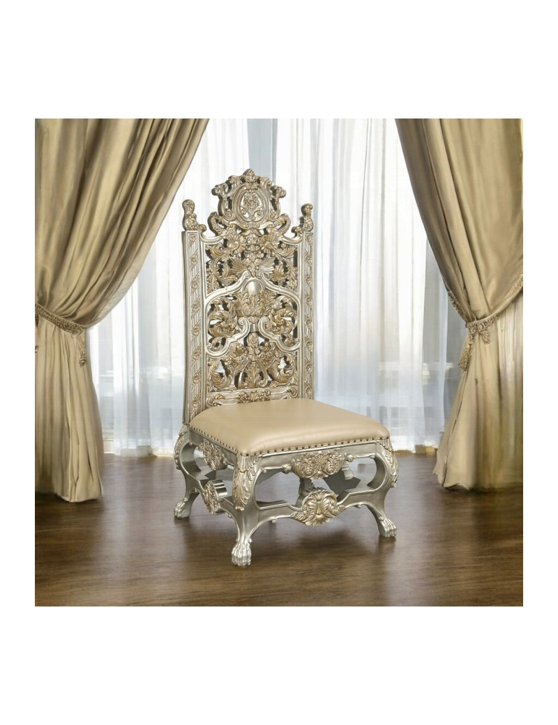 DN 01197 PU Champagne & Gold Finish Dining Room Victorian Style Danae Collection By Acme Furniture
