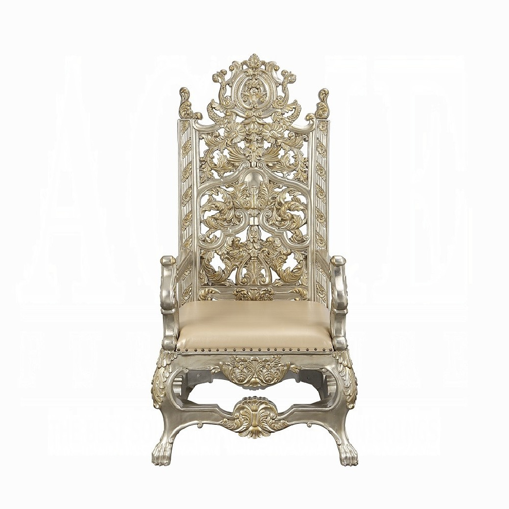 DN 01197 PU Champagne & Gold Finish Dining Room Victorian Style Danae Collection By Acme Furniture