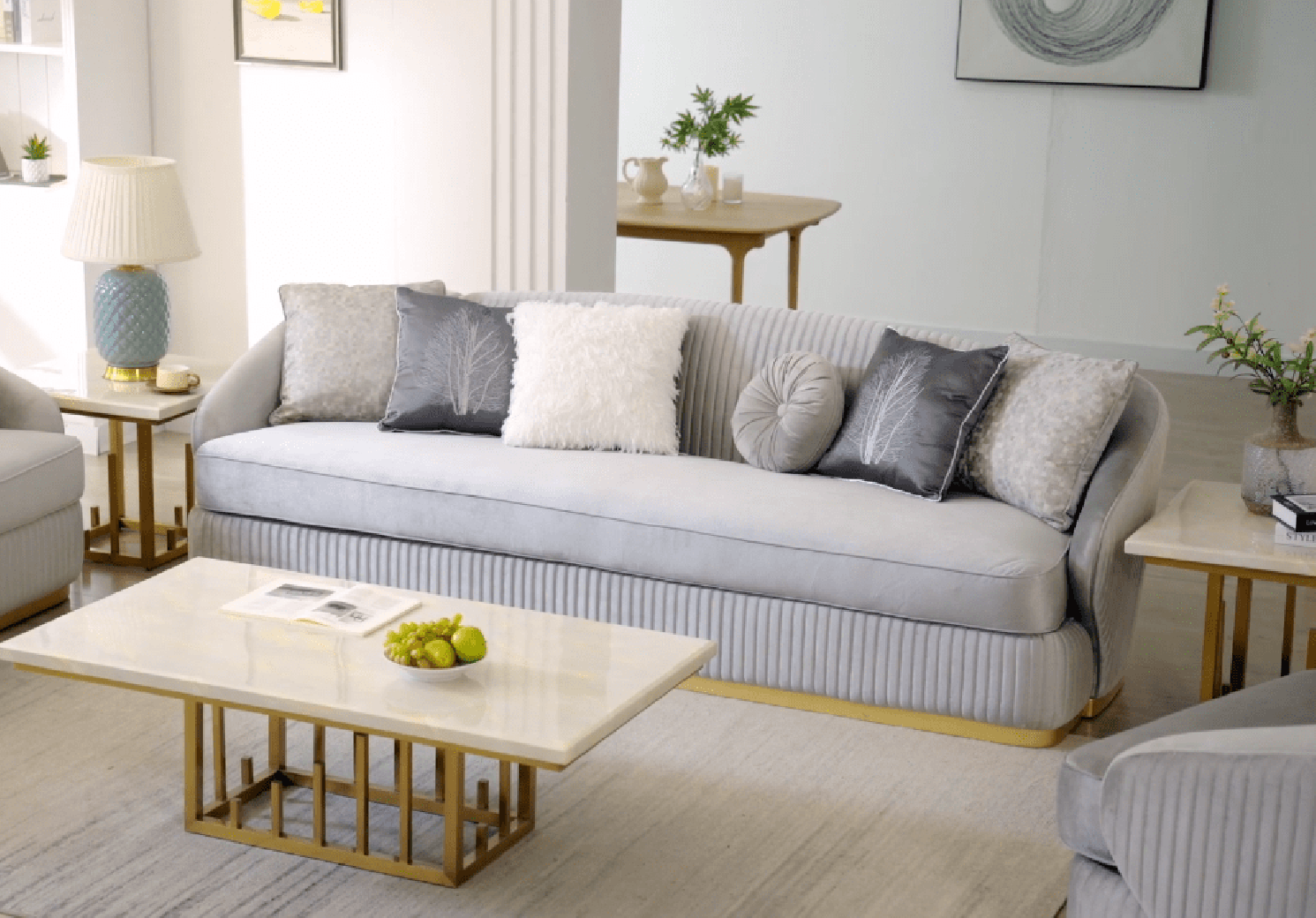 HD 7008 2PC Sofa & Loveseat European Style by Homey Design