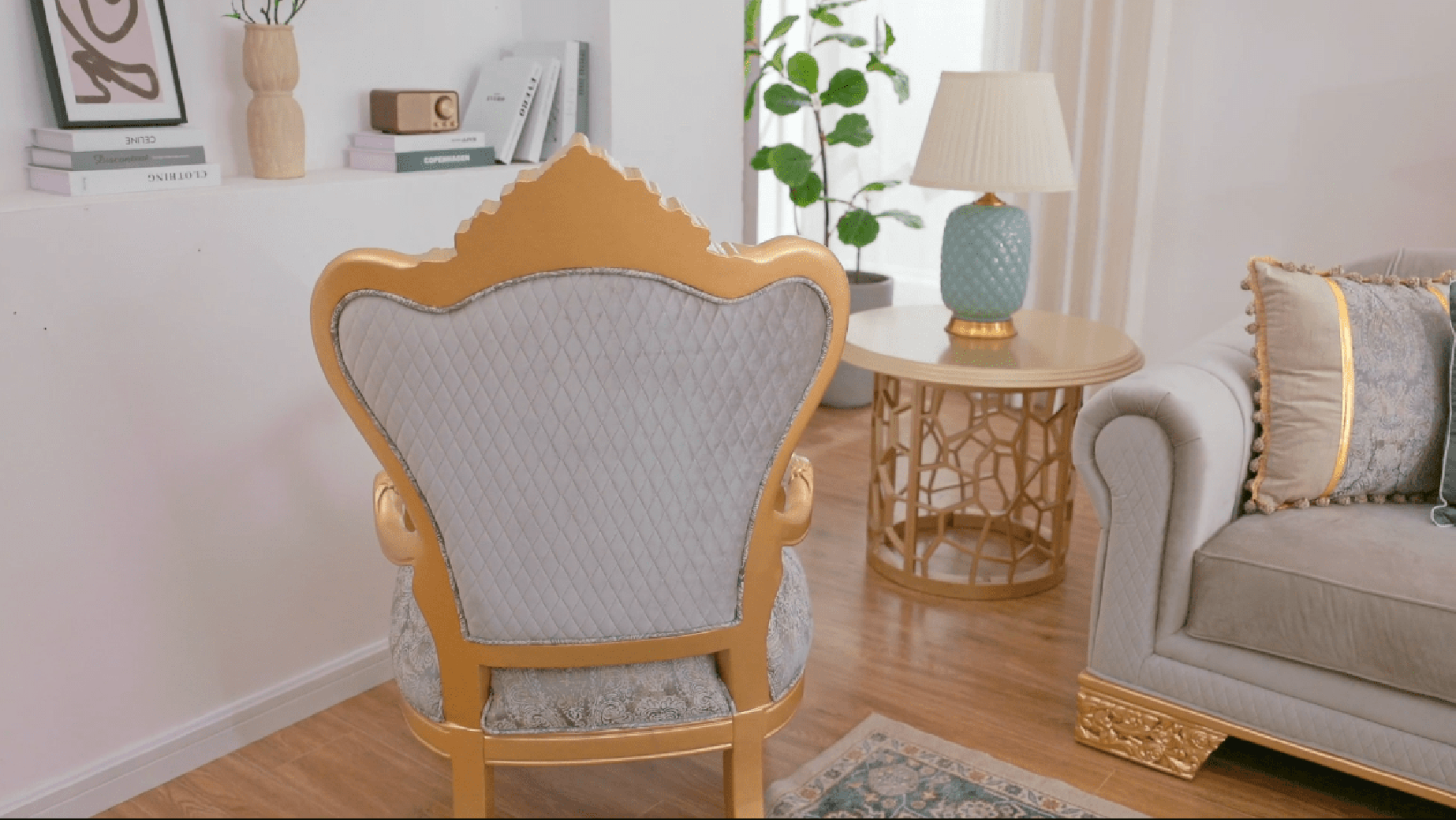 HD 9041 2PC Sofa & Loveseat Victorian Style By Homey Design