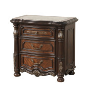 Bella Notte Royal Collection 5 PC Queen Sleigh Bed Set Mahogany Brown Finish By New Classic Furniture