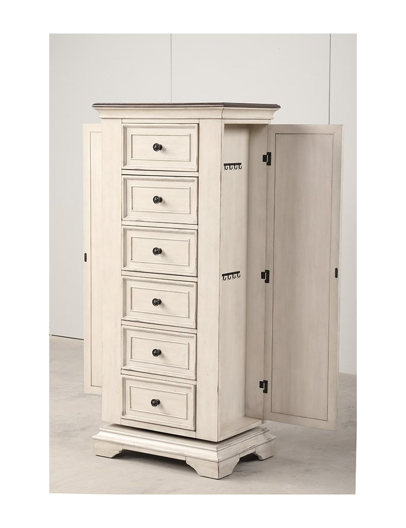 5Pc Queen Bedroom Set Anastacia Collection By New Classic Furniture.Antique Bisque Finish