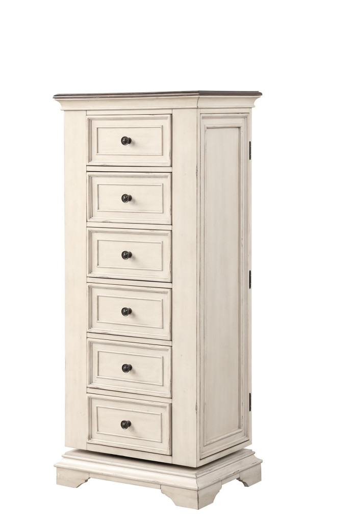 5Pc Queen Bedroom Set Anastacia Collection By New Classic Furniture.Antique Bisque Finish