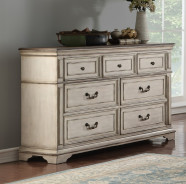 5Pc Queen Bedroom Set Anastacia Collection By New Classic Furniture.Antique Bisque Finish