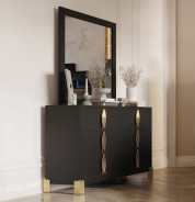 Empire 5PC Queen Bedroom Set Collection in Black Finish By New Classic Furniture