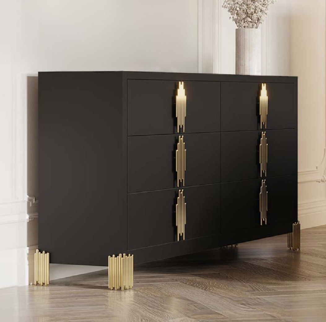Empire 5PC Queen Bedroom Set Collection in Black Finish By New Classic Furniture