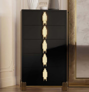 Empire 5PC Queen Bedroom Set Collection in Black Finish By New Classic Furniture