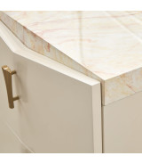 Eastern King Fan Bed Fantosini Gold Collection by Michael Amini. 9091000EK3-836