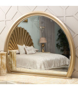 Eastern King Fan Bed Fantosini Gold Collection by Michael Amini. 9091000EK3-836