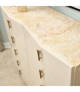 Eastern King Fan Bed Fantosini Gold Collection by Michael Amini. 9091000EK3-836