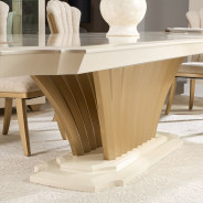 7PC Pedestal Dining Table Fantosini Gold Collection by Michael Amini  9091002-112