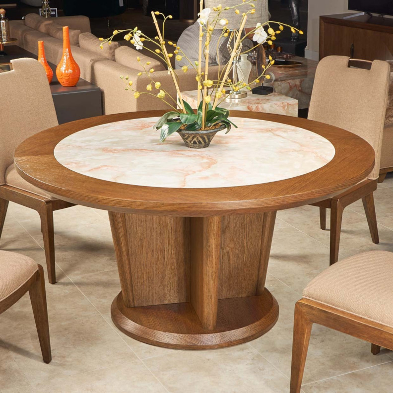 60" 5PC Round Dining Table Portrait Collection By Michael Amini  9031101-225