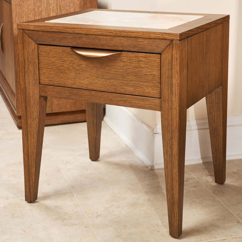 End Table with LED Lights Portrait Collection by Michael Amini 9031205-225