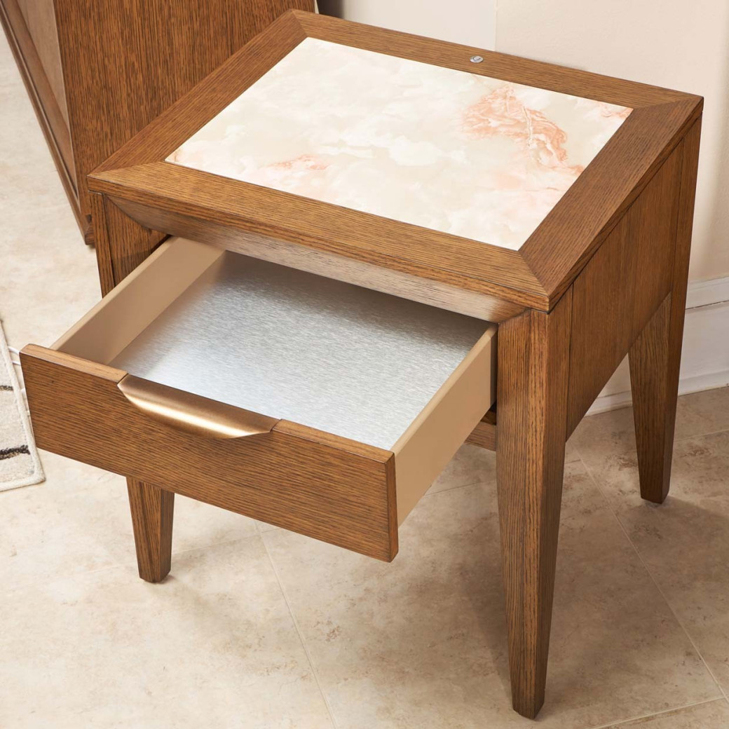 End Table with LED Lights Portrait Collection by Michael Amini 9031205-225