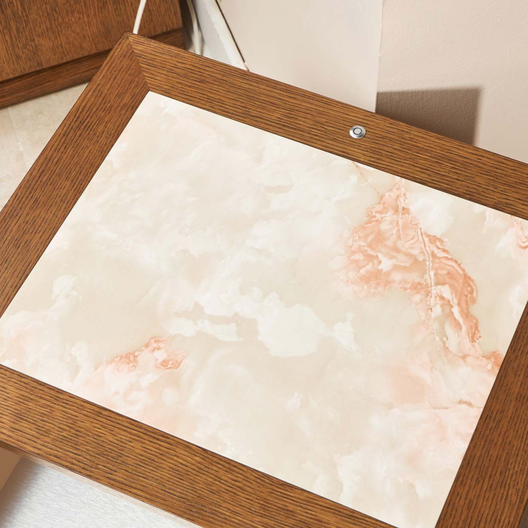 End Table with LED Lights Portrait Collection by Michael Amini 9031205-225