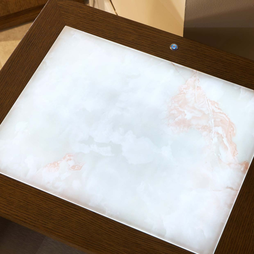 End Table with LED Lights Portrait Collection by Michael Amini 9031205-225
