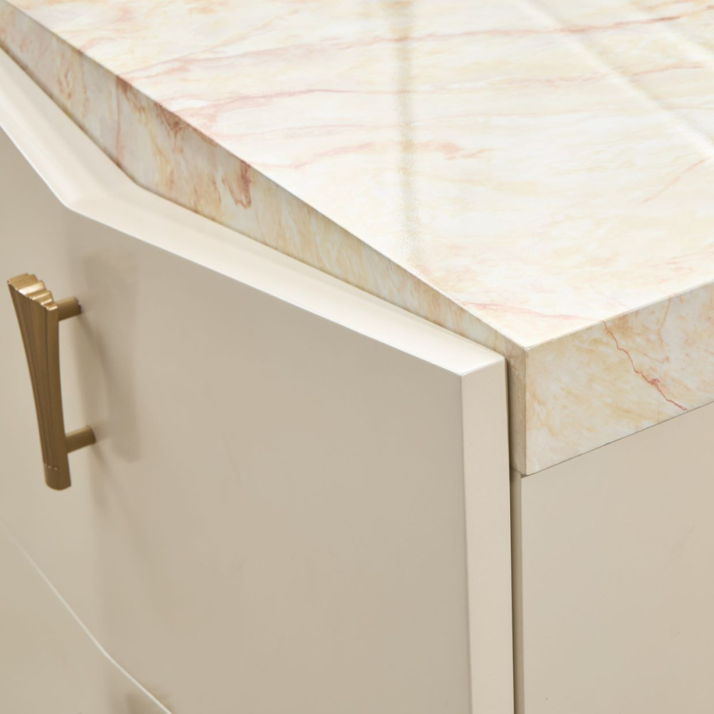 Dresser with Mirror Fantosini Gold Collection by Michael Amini 9091050SA-60-112