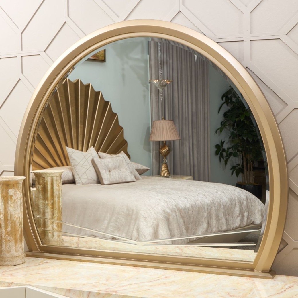 Dresser with Mirror Fantosini Gold Collection by Michael Amini 9091050SA-60-112