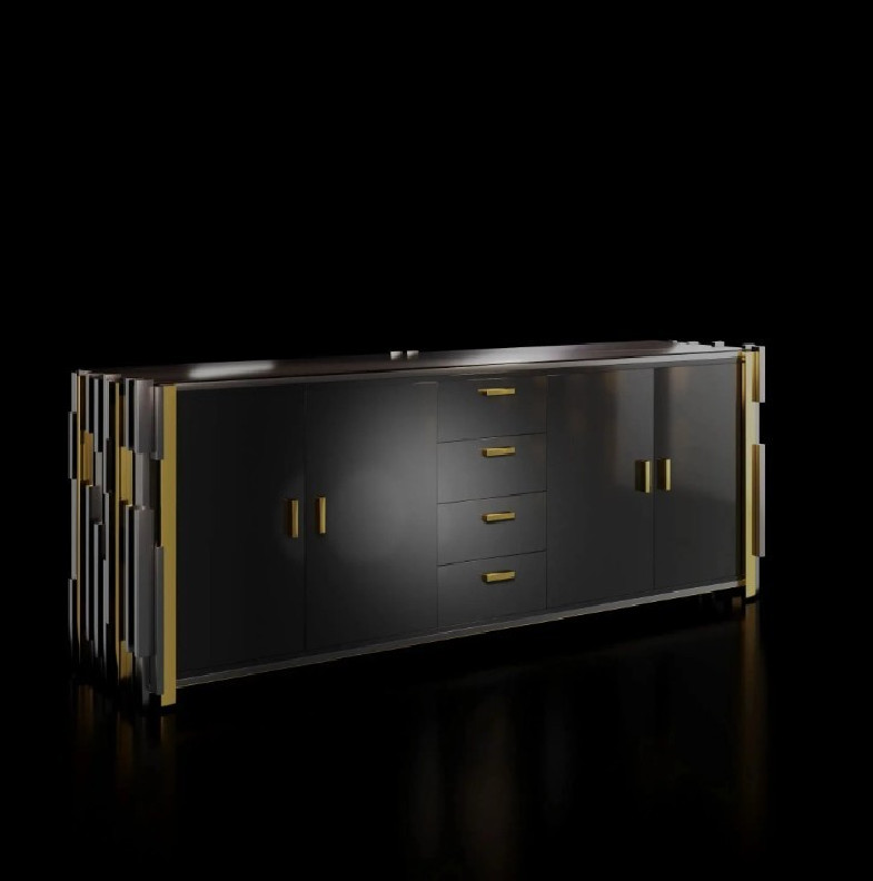 Illusion Large Buffet | Smoked Black Titanium Gold By Roberto Grassie