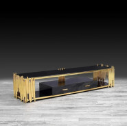 Mauris TV Stand | Titanium Gold By Roberto Grassie