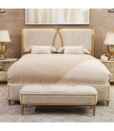 Light Champagne Queen Bed Scotts Square Collection by Michael Amini 9097000QN3-124