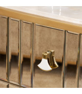 Light Champagne Queen Bed Scotts Square Collection by Michael Amini 9097000QN3-124