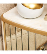 Light Champagne Queen Bed Scotts Square Collection by Michael Amini 9097000QN3-124