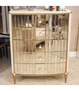 Light Champagne Queen Bed Scotts Square Collection by Michael Amini 9097000QN3-124