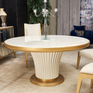 5PC Round Dining Table Scotts Square Collection by Michael Amini  9097001-124