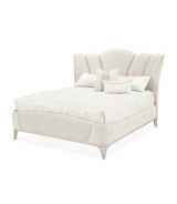 Queen Upholstered Bed Creamy Pearl Finish La Marisia Collection by Michael Amini 9089000QN3-112
