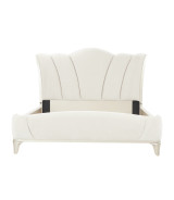 Queen Upholstered Bed Creamy Pearl Finish La Marisia Collection by Michael Amini 9089000QN3-112