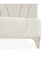 Queen Upholstered Bed Creamy Pearl Finish La Marisia Collection by Michael Amini 9089000QN3-112