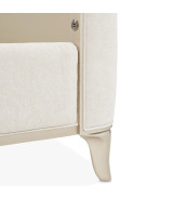 Queen Upholstered Bed Creamy Pearl Finish La Marisia Collection by Michael Amini 9089000QN3-112