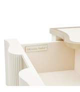 Queen Upholstered Bed Creamy Pearl Finish La Marisia Collection by Michael Amini 9089000QN3-112