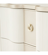 Queen Upholstered Bed Creamy Pearl Finish La Marisia Collection by Michael Amini 9089000QN3-112