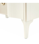 Queen Upholstered Bed Creamy Pearl Finish La Marisia Collection by Michael Amini 9089000QN3-112