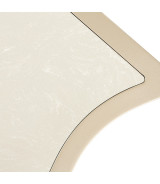 Queen Upholstered Bed Creamy Pearl Finish La Marisia Collection by Michael Amini 9089000QN3-112