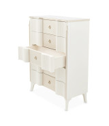 Queen Upholstered Bed Creamy Pearl Finish La Marisia Collection by Michael Amini 9089000QN3-112