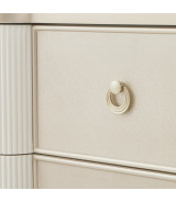 Queen Upholstered Bed Creamy Pearl Finish La Marisia Collection by Michael Amini 9089000QN3-112