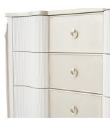 Queen Upholstered Bed Creamy Pearl Finish La Marisia Collection by Michael Amini 9089000QN3-112