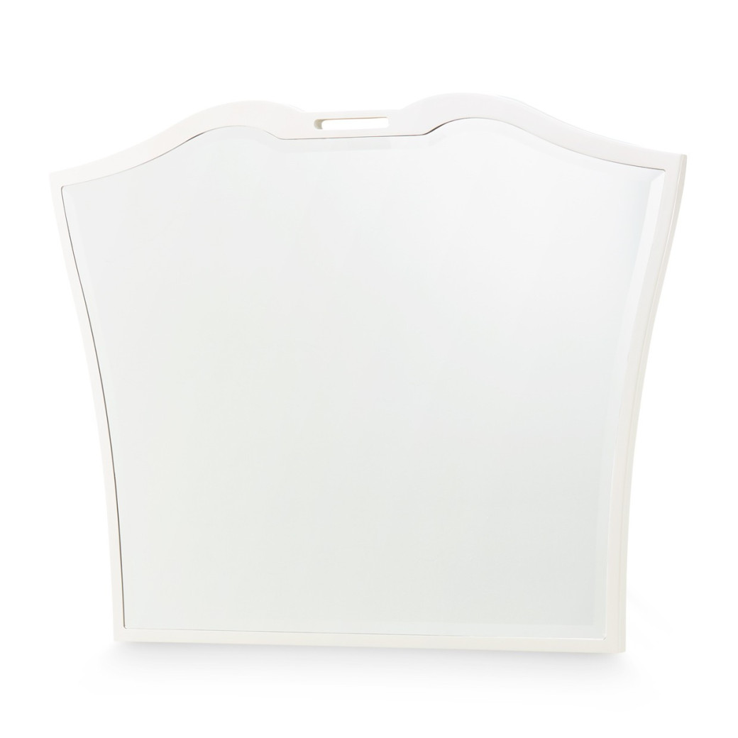 Queen Upholstered Bed Creamy Pearl Finish La Marisia Collection by Michael Amini 9089000QN3-112