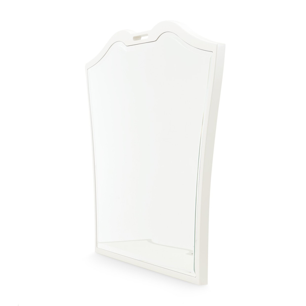Queen Upholstered Bed Creamy Pearl Finish La Marisia Collection by Michael Amini 9089000QN3-112